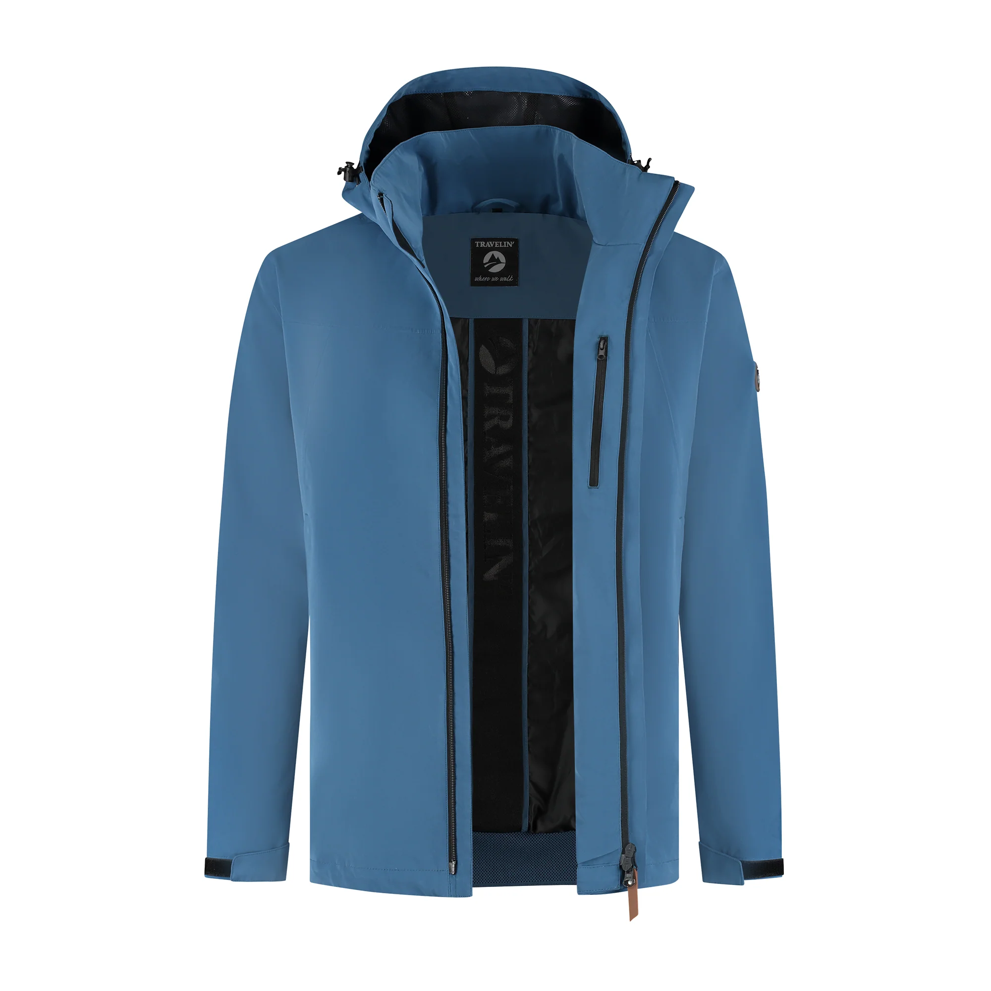 Aron Men - Hardshell jacket - Waterproof - Blue - Image 5
