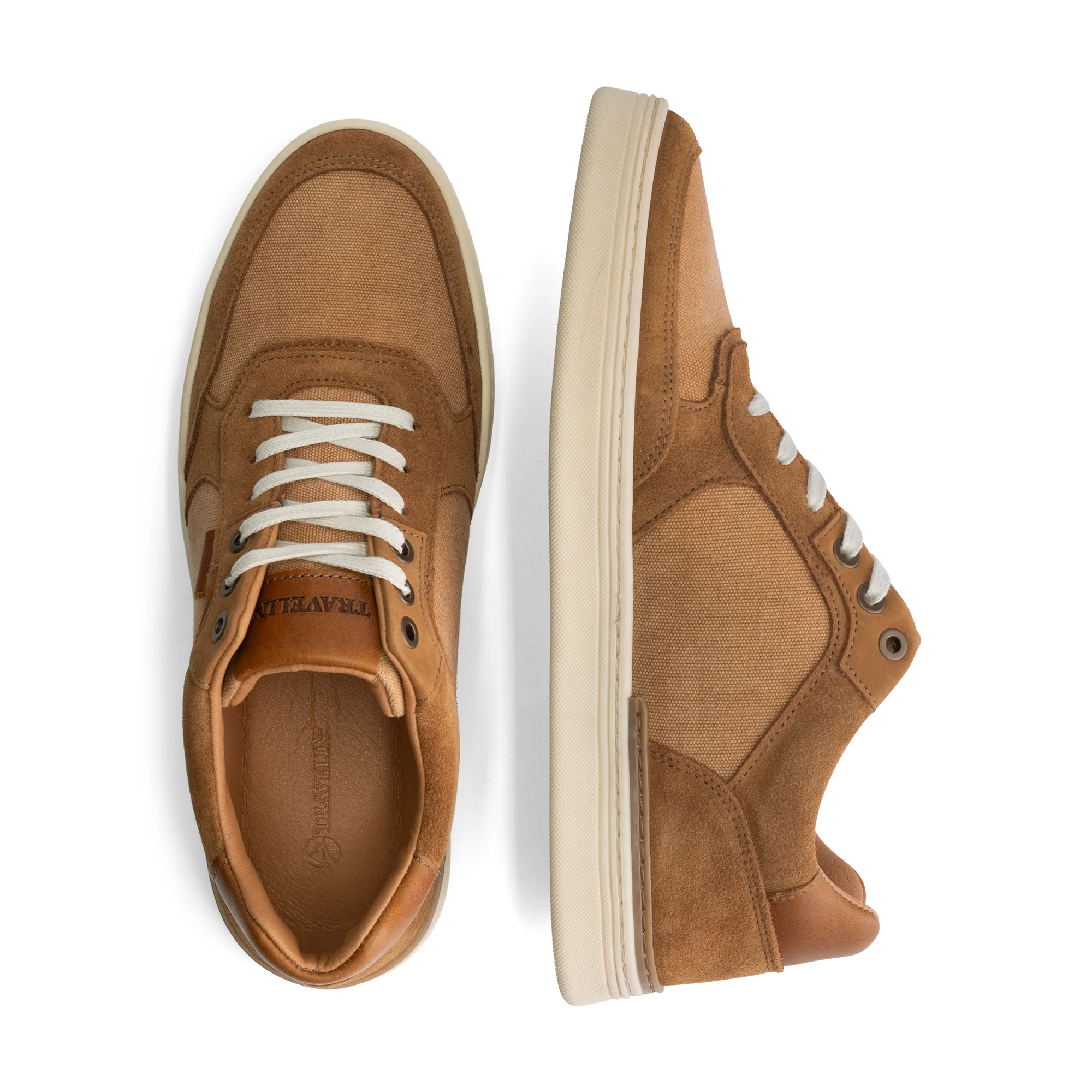 Bromley Men - Sneakers - Canvas and suede - Cognac - Image 4
