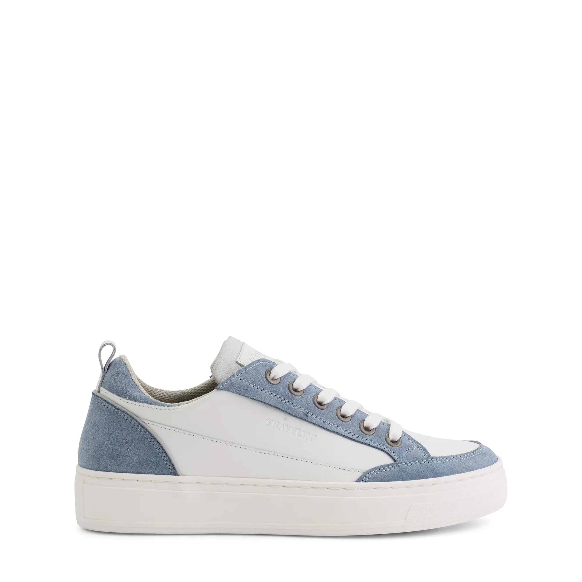 Caris Women - Sneakers - Leather - White/Light blue - Image 3