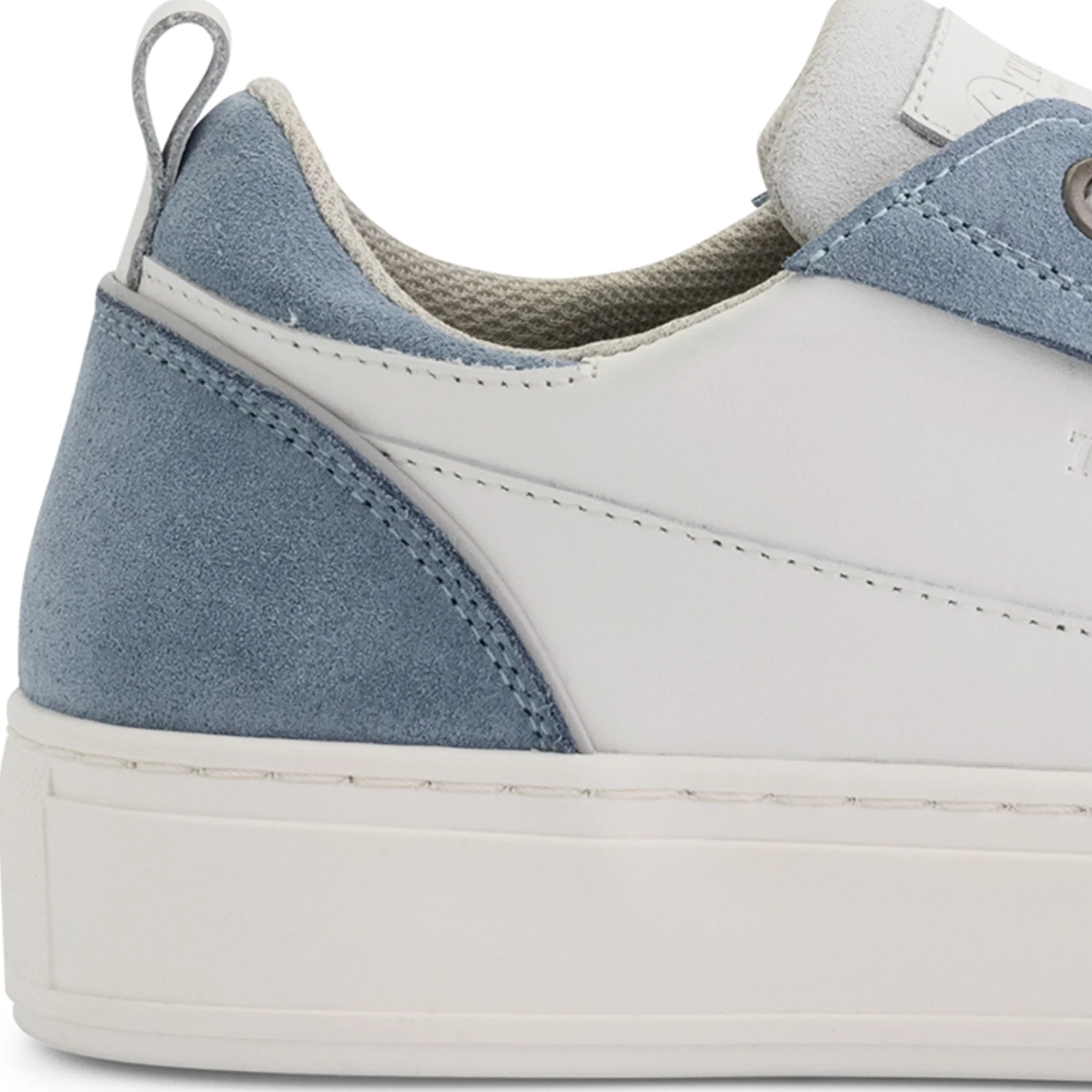 Caris Women - Sneakers - Leather - White/Light blue - Image 6