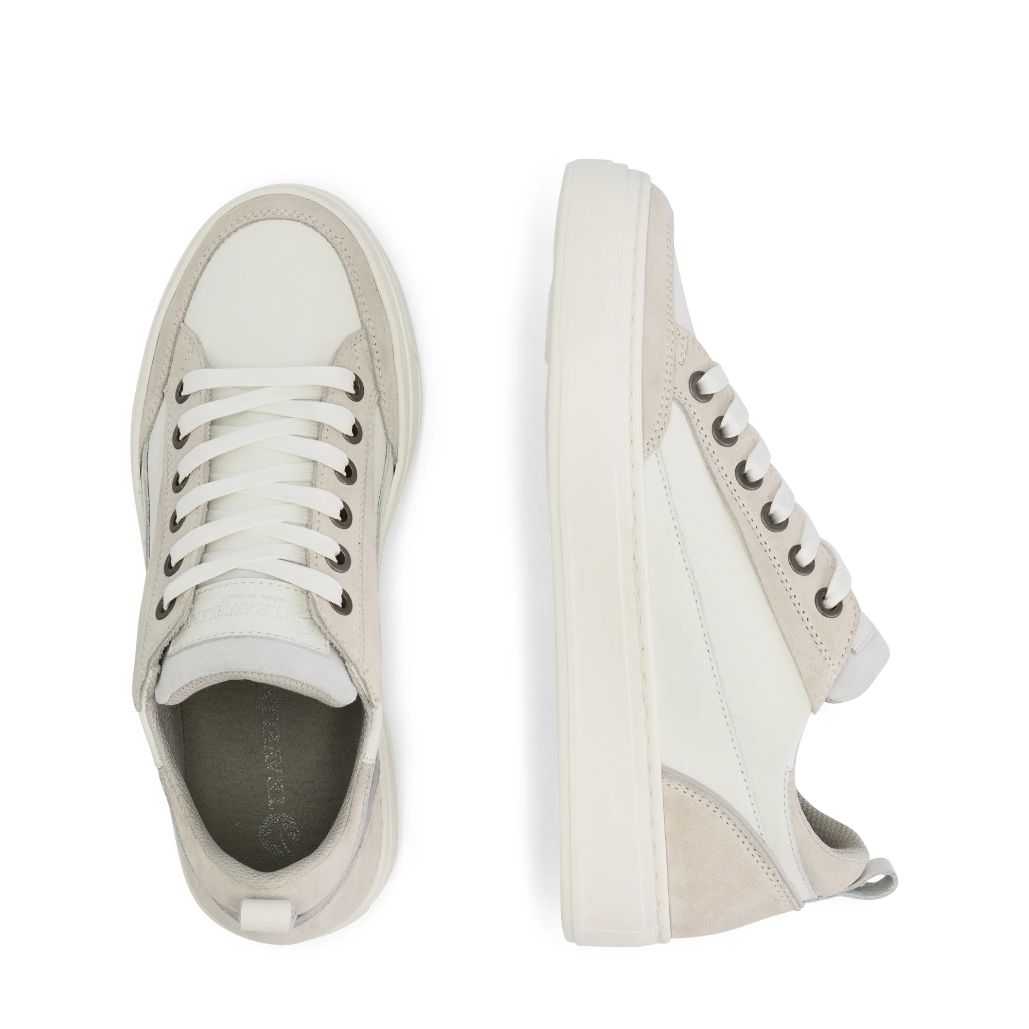 Caris Women - Sneakers - Leather - White/Sand - Image 4