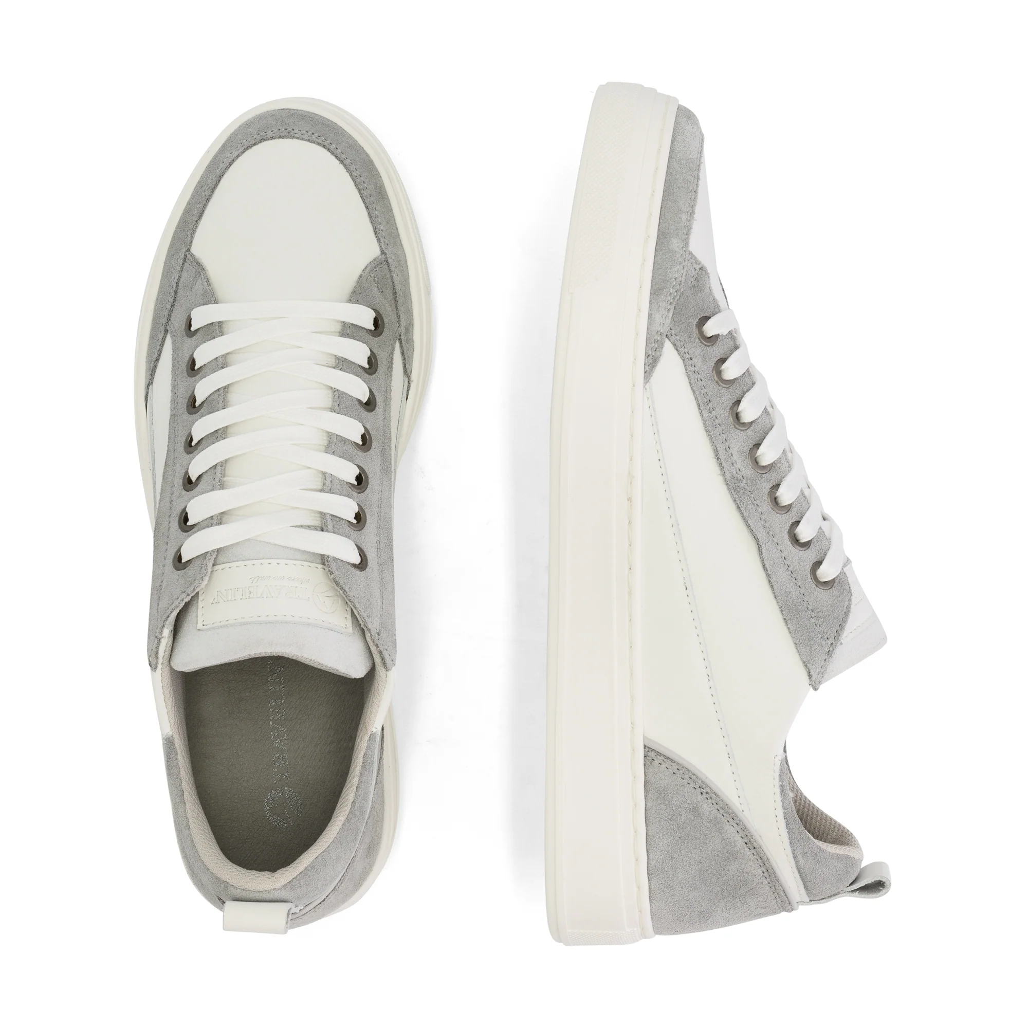 Croft Men - Sneakers - Leather - White/Grey - Image 4