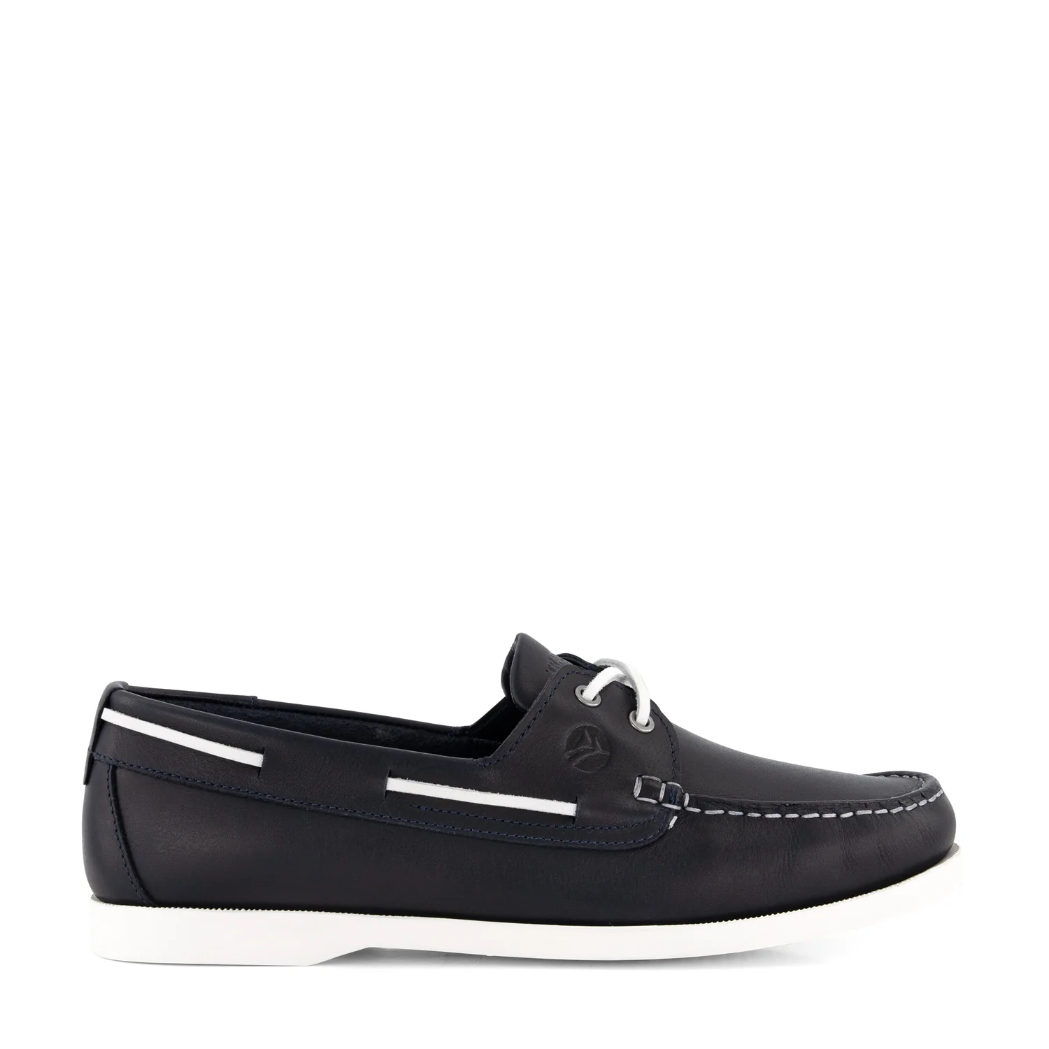 Eidfjord Men - Boat shoes - Leather - Navy - Image 3