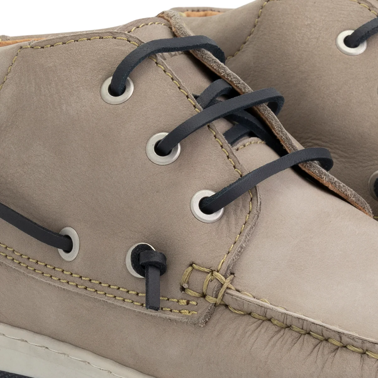 Maenporth Women - Mid lace-up shoes - Leather - Grey - Image 7