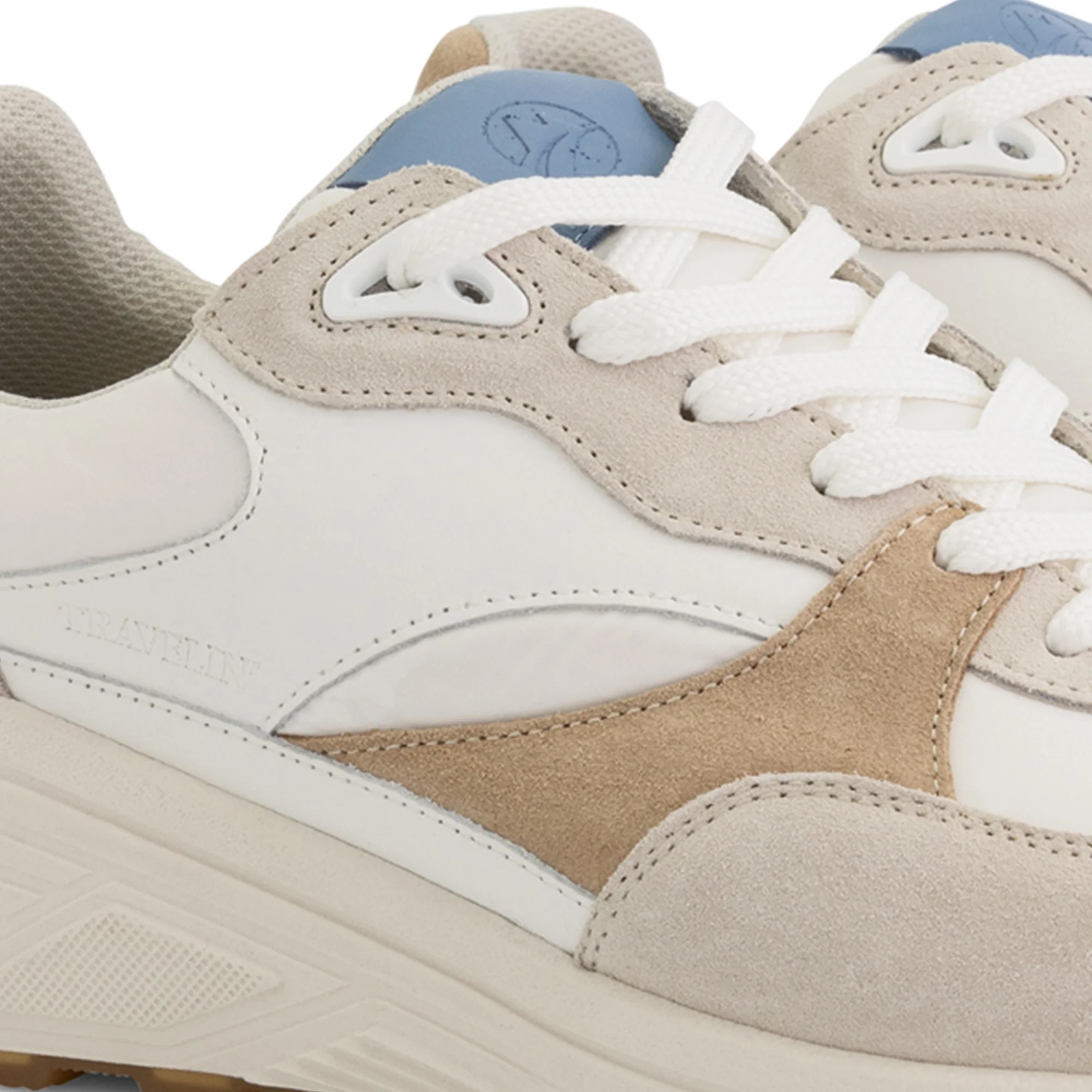 Romsey Men - Sneakers - Leather - Sand/Blue - Image 7