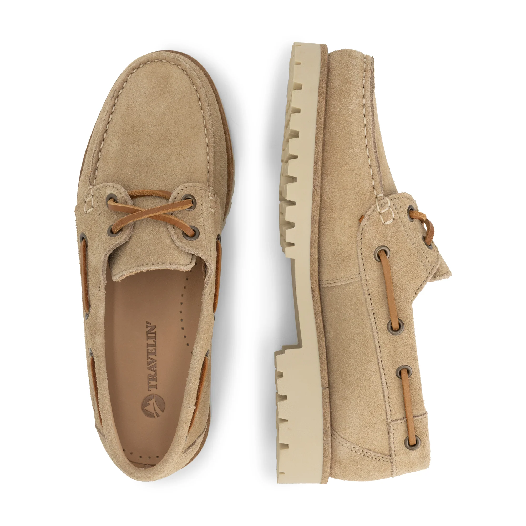 Salla Women - Boat shoes - Suede - Sand - Image 4